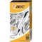 Bic Clic Stic Pen, Medium Point, 24/BX, Black Ink/White Barrel PK BICCSM241BLK - alternate 5